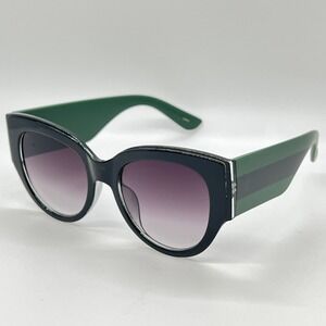 Sunglasses Fashion Women Cat Eye Thick Frame Red Green Frame‎ Black Lens Lentes